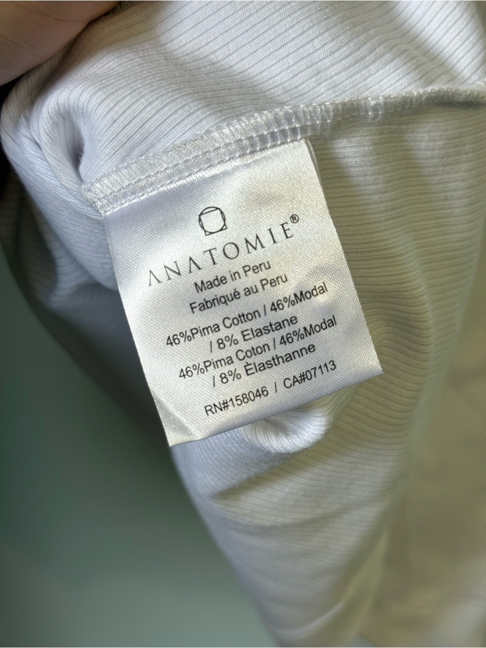 Anatomie White Henley Tank Size Small - Picture 5 of 6